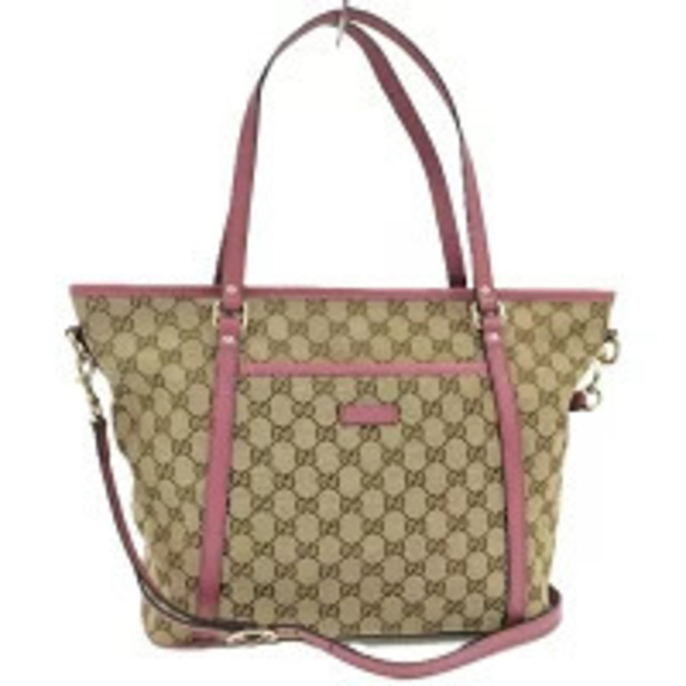 Gucci bag Convertible Joy Tote Beige Cream pink GG canvas